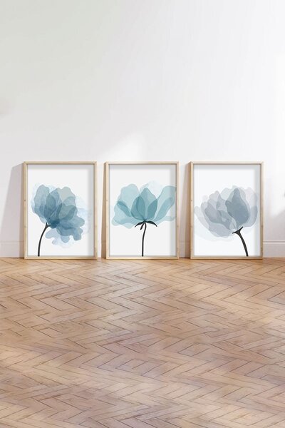 Πίνακας, σετ 3 τεμαχίων Huhu206 Πολύχρωμος 50x70 cm