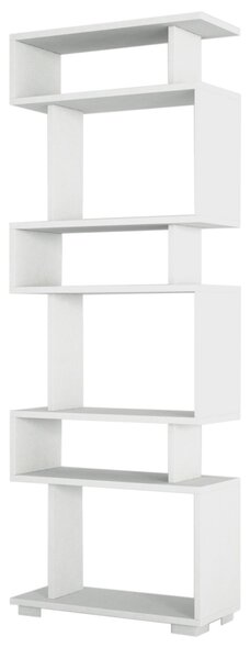 Βιβλιοθήκη Blok, Λευκό, 60x165x19.5 cm