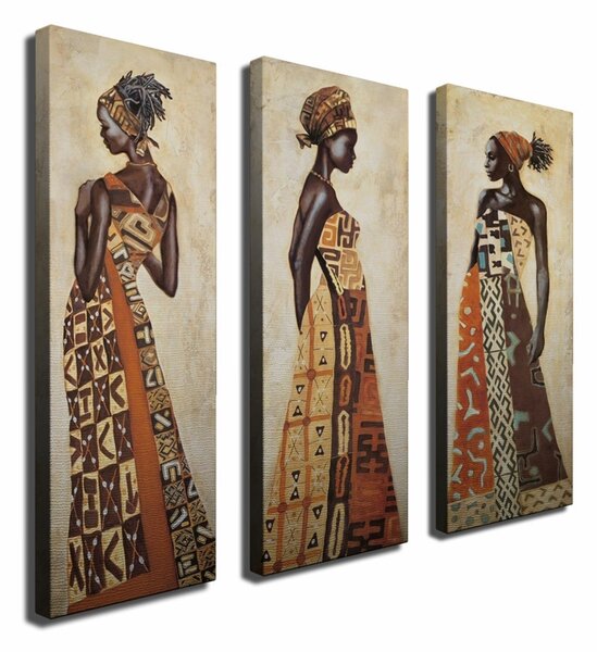 Πίνακας, σετ 3 τεμαχίων CU01 Πολύχρωμος 20x70x3 cm