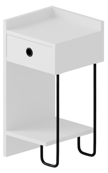 Κομοδίνο Sirius Λευκό 32x61x30 cm