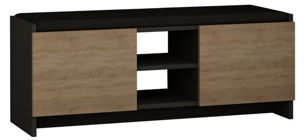 Παπουτσοθήκη με banca Zulla Ανθρακί 110x43x37 cm