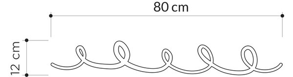 Μεταλλική Κρεμάστρα Sing Μαύρο 80x12x5 cm