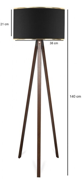 Φωτιστικό Δαπέδου AYD Μαύρο 21x38x140 cm