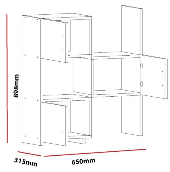 Ντουλάπα multifuncțional Anna Λευκό 65x89.8x31.5 cm