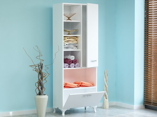 Ντουλάπα multifuncțional Sezen Λευκό 60x31.5x163.6 cm