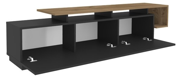 Έπιπλο TV Pia Μαύρο 180x46.4x38.9 cm