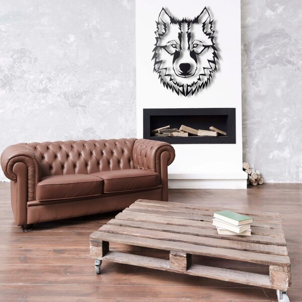 Μεταλλικός πίνακας Wolf Μαύρο 38x50 cm