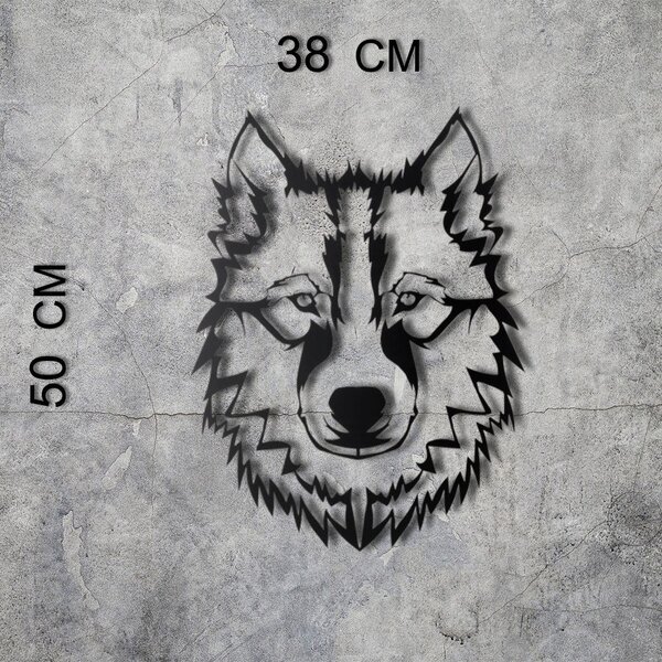 Μεταλλικός πίνακας Wolf Μαύρο 38x50 cm
