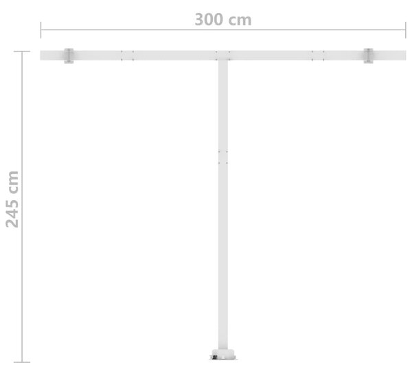 VidaXL Τέντα Αυτόματη με LED & Αισθητήρα Ανέμου Μπλε/Λευκό 350x250 εκ