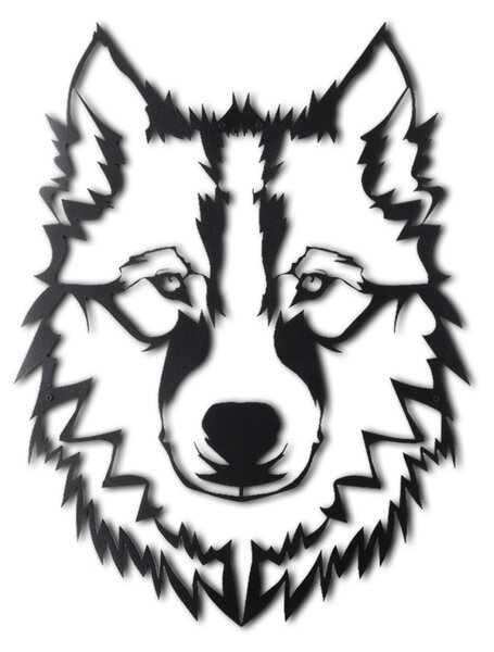 Μεταλλικός πίνακας Wolf Μαύρο 38x50 cm