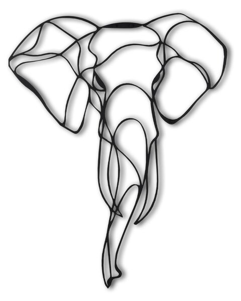 Μεταλλικός πίνακας Elephant Μαύρο 52x41 cm