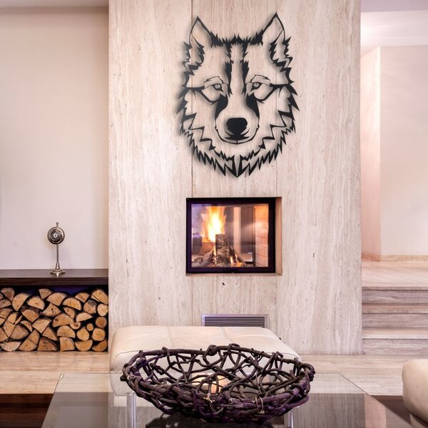 Μεταλλικός πίνακας Wolf Μαύρο 38x50 cm
