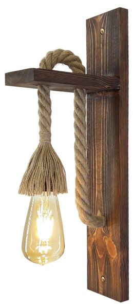 Φωτιστικό Τοίχου Ahsap, Καρυδί, 45x9x17 cm