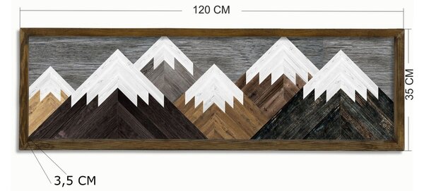 Πίνακας TAH024 Πολύχρωμος 35x120 cm