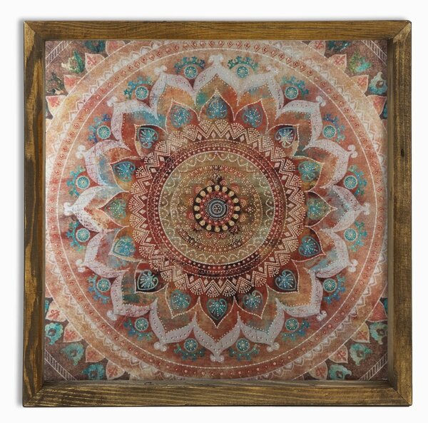 Πίνακας MZM249 Πολύχρωμος 33x33 cm