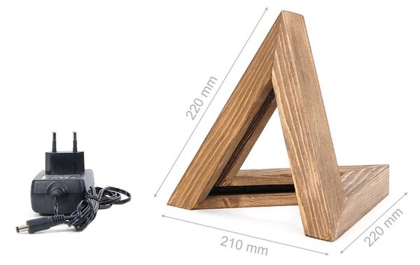 Επιτραπέζιο φωτιστικό KN02 Καφέ 22x22x21 cm