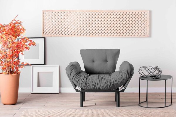 Πολυθρόνα Nitta Γκρι 135x70x45 cm