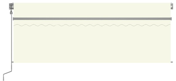 VidaXL Τέντα Συρόμενη Αυτόματη με Σκίαστρο Κρεμ 4,5 x 3 μ