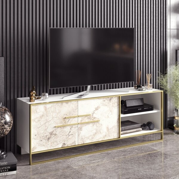 Έπιπλο TV Polka Χρυσό 160x56.6x38.5 cm