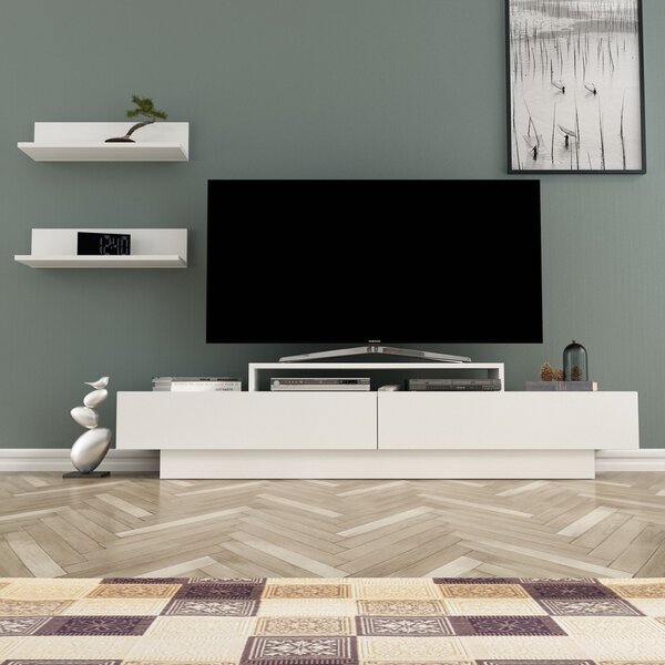 Έπιπλο TV Lucca Λευκό 180x40x31 cm