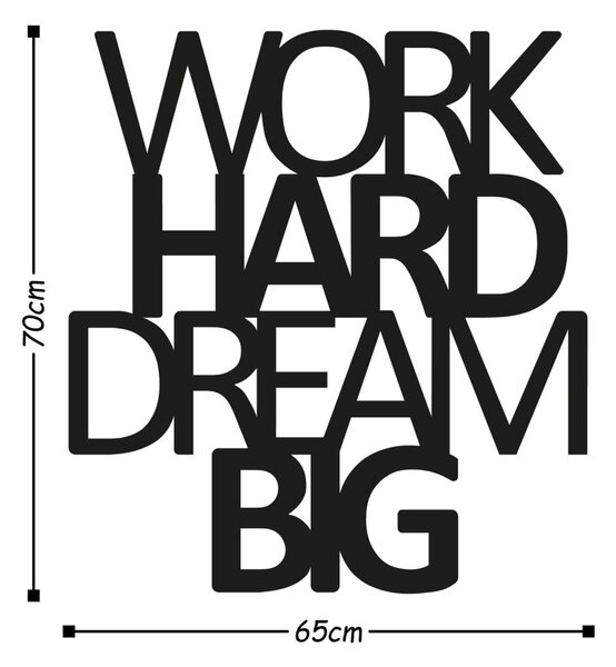 Μεταλλικός πίνακας Work Μαύρο 65x70 cm