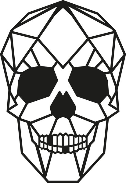 Μεταλλικός πίνακας Skull Μαύρο 35x50 cm