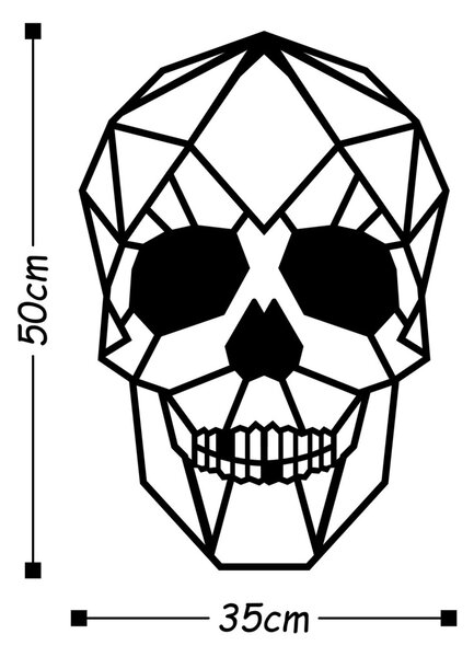 Μεταλλικός πίνακας Skull Μαύρο 35x50 cm