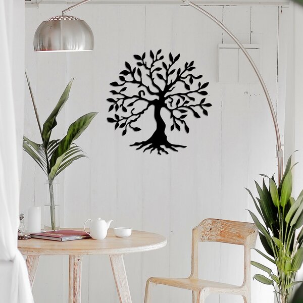 Μεταλλικός πίνακας Tree Μαύρο 60x60 cm