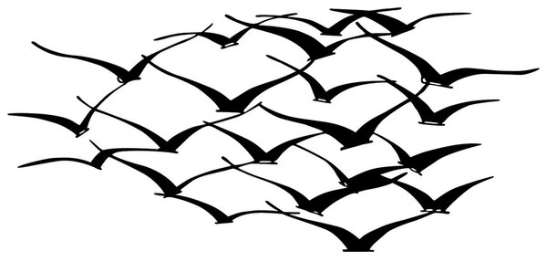Μεταλλικός πίνακας Herd Μαύρο 120x55 cm