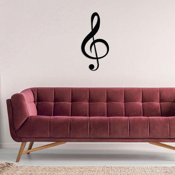 Μεταλλικός πίνακας Treble Μαύρο 28x59 cm