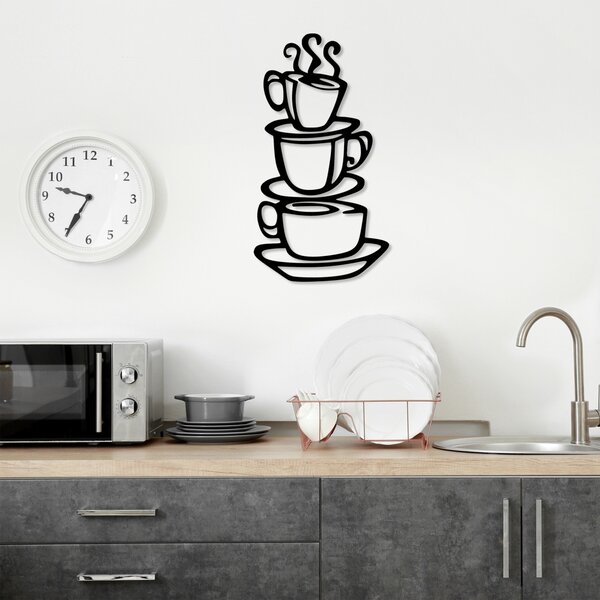 Μεταλλικός πίνακας Coffee Μαύρο 40x75 cm