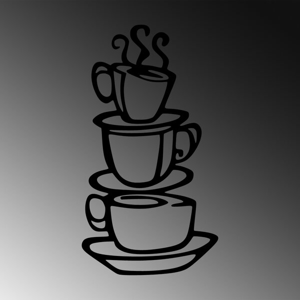 Μεταλλικός πίνακας Coffee Μαύρο 40x75 cm