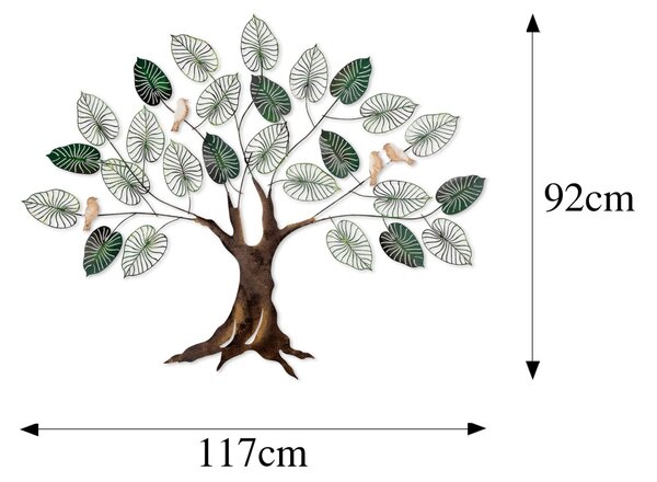 Μεταλλικός πίνακας Alder Πολύχρωμος 117x92 cm