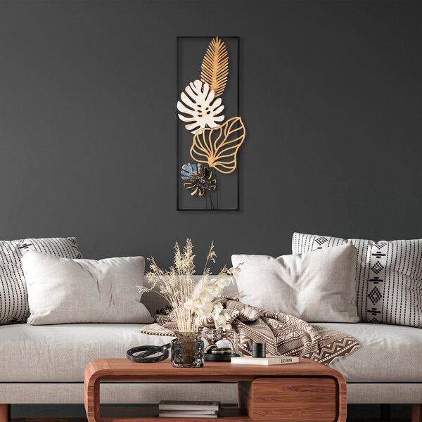 Μεταλλικός πίνακας Palm Πολύχρωμος 32x90 cm
