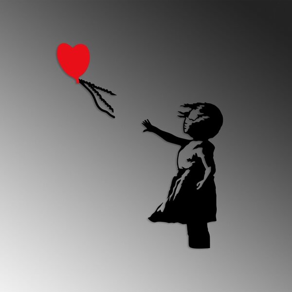 Μεταλλικός πίνακας Banksy Μαύρο 105x85 cm