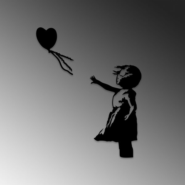Μεταλλικός πίνακας Banksy Μαύρο 105x85 cm