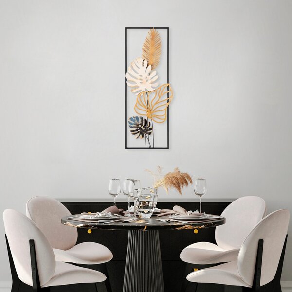 Μεταλλικός πίνακας Palm Πολύχρωμος 32x90 cm