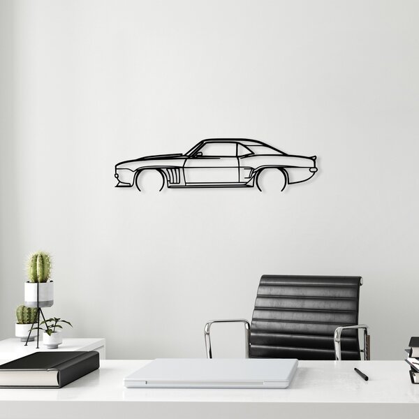 Μεταλλικός πίνακας Chevrolet Μαύρο 70x18 cm