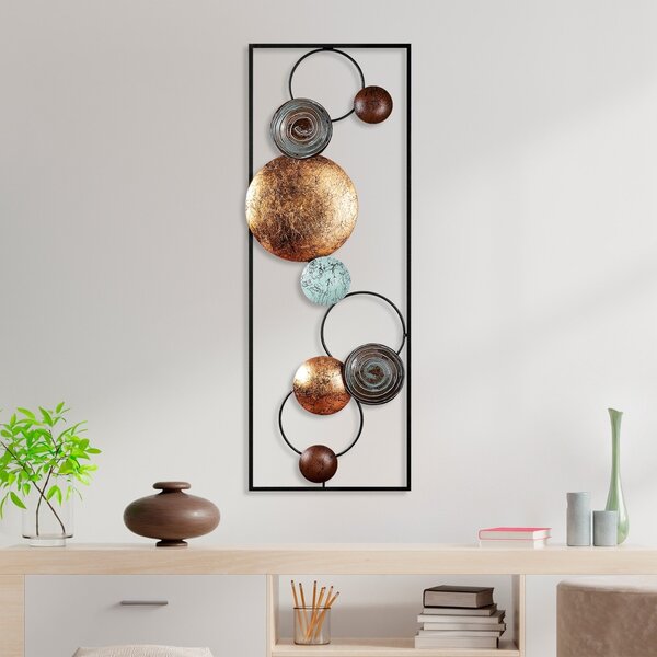 Μεταλλικός πίνακας Textured Πολύχρωμος 32x90x4 cm