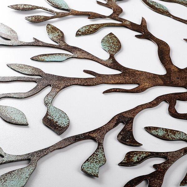 Μεταλλικός πίνακας Tree Πολύχρωμος 60x60x1.5 cm