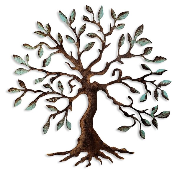Μεταλλικός πίνακας Tree Πολύχρωμος 60x60x1.5 cm