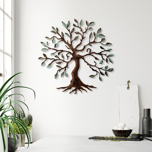 Μεταλλικός πίνακας Tree Πολύχρωμος 60x60x1.5 cm