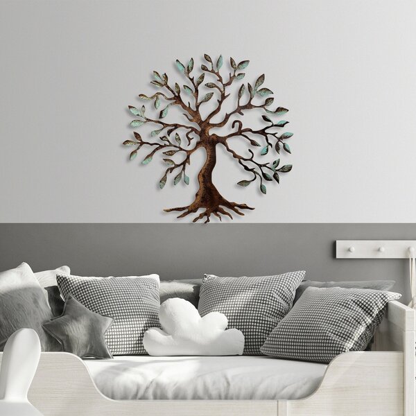 Μεταλλικός πίνακας Tree Πολύχρωμος 60x60x1.5 cm