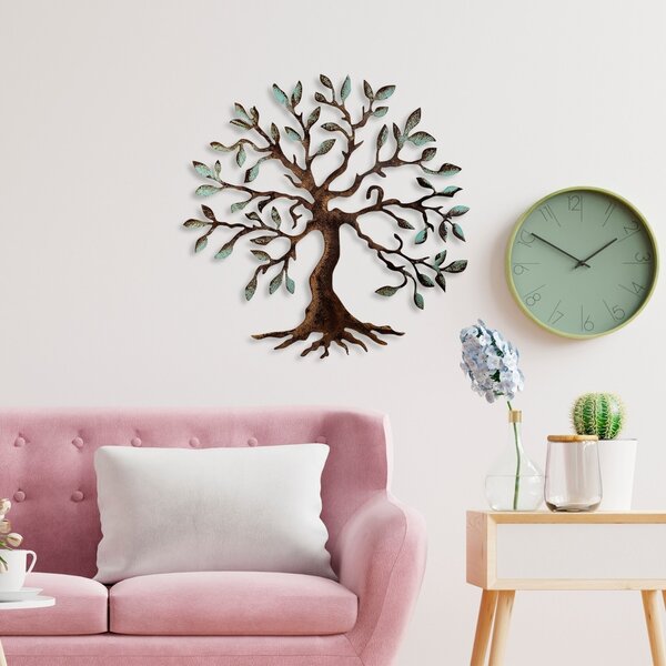 Μεταλλικός πίνακας Tree Πολύχρωμος 60x60x1.5 cm