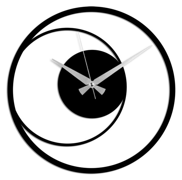 Διακοσμητικό Μεταλλικό Ρολόι Τοίχου Circle Μαύρο 49x49 cm