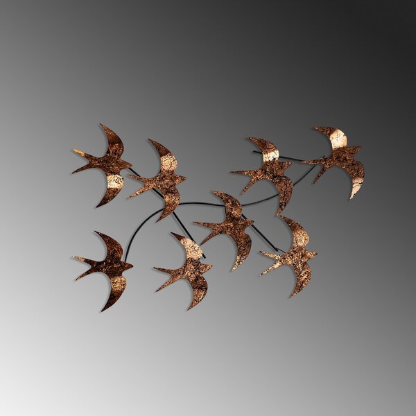 Μεταλλικός πίνακας Flying Πολύχρωμος 69x41x7 cm