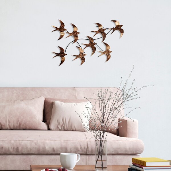 Μεταλλικός πίνακας Flying Πολύχρωμος 69x41x7 cm