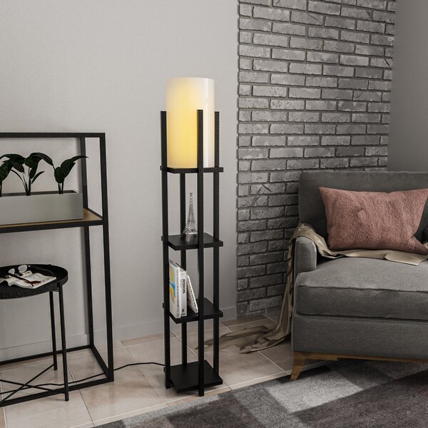 Φωτιστικό Δαπέδου Shelf Μαύρο 25x25x130 cm