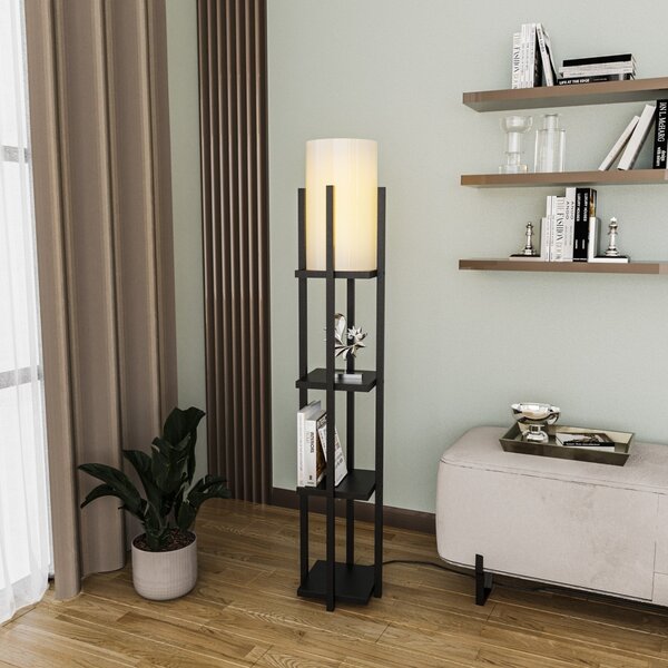 Φωτιστικό Δαπέδου Shelf Μαύρο 25x25x130 cm