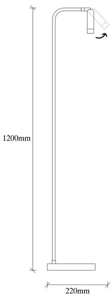 Φωτιστικό Δαπέδου Uğur Μαύρο 10x10x3 cm